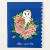 Barne Chouette Fleurs roses Bleu (Dos)