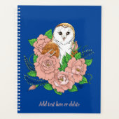 Barne Chouette Fleurs roses Bleu (Devant)