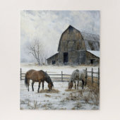Barne et Chevaux Jigsaw Puzzle (Vertical)