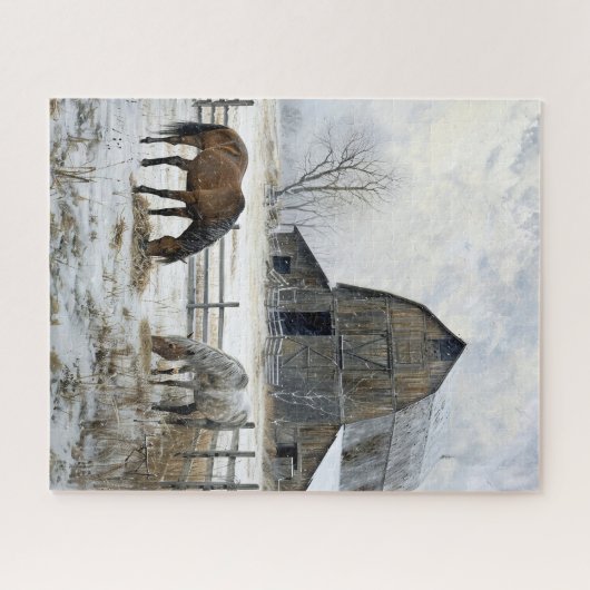 Barne et Chevaux Jigsaw Puzzle (Horizontal)