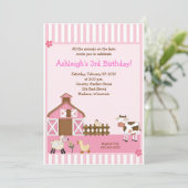Barne rose Parc d'élevage d'animaux Invitations d' (Debout devant)
