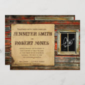 Barne rustique Faire-part de mariage de fenêtre Co (Devant / Derrière)