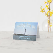 Barnegat Lighthouse LBI - Carte de voeux (Fleur jaune)