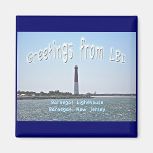 Barnegat Lighthouse LBI Greetings Magnet Magneet