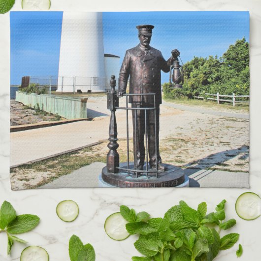 Barnegat Lighthouse, serviette de thé du New Jerse (Plié)