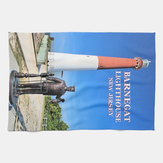 Barnegat Lighthouse, serviette de thé du New Jerse (Horizontal)