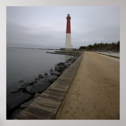 Barnegate Light Lighthouse Photo Poster (Devant)