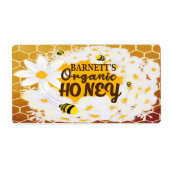 Barnett's Organic Honey Jars Etiket (Voorkant)