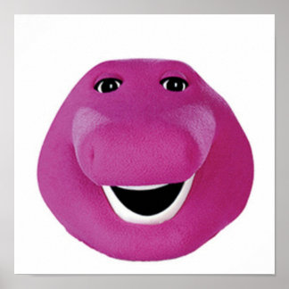 Barney Face Poster