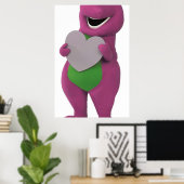 Barney met hart poster (Thuiskantoor)