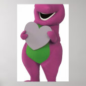 Barney met hart poster (Voorkant)