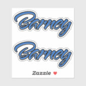 Barney Name blue Aufkleber Sticker Stickerset (Vel)