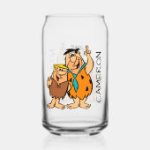 Barney Rubble en Fred Flintstone Blikvorm Glas (Voorkant)