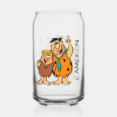 Barney Rubble en Fred Flintstone Blikvorm Glas (Achterkant)