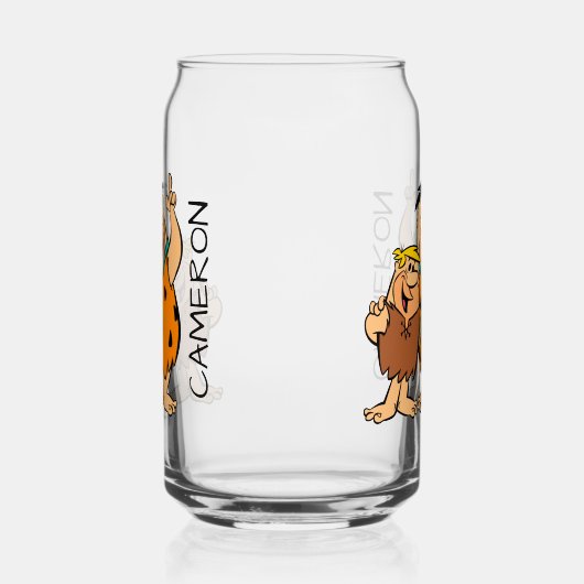 Barney Rubble en Fred Flintstone Blikvorm Glas (Rechts)