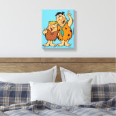 Barney Rubble en Fred Flintstone Canvas Afdruk (Insitu (Slaapkamer))