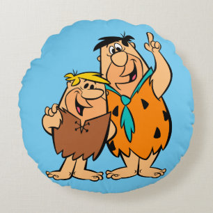 Barney Rubble en Fred Flintstone Rond Kussen