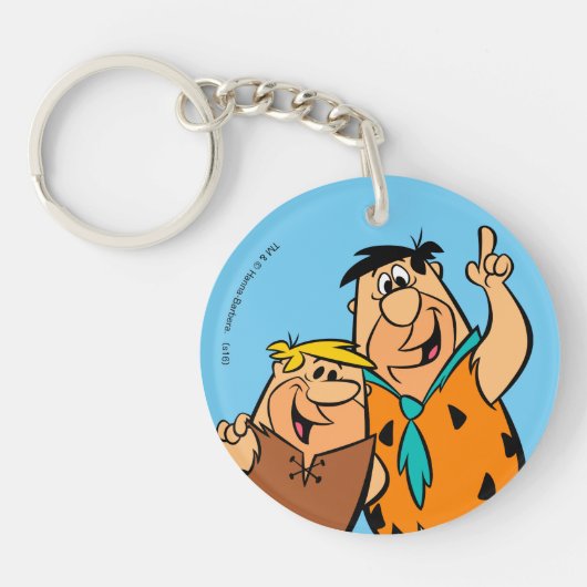 Barney Rubble en Fred Flintstone Sleutelhanger (Voorkant)