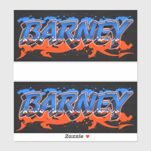 Barney Vorname Name Graffiti Aufkleber Sticker (Vel)