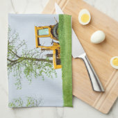 Barnscène met trekker theedoek (Quarter Fold)