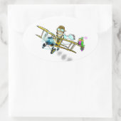 Barnstormer Bob en Bird Ovale Sticker (Tas)