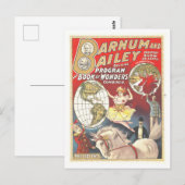 Barnum & Bailey Advertentielithografie Briefkaart (Voorkant / Achterkant)
