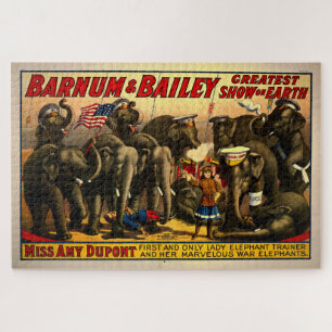 Barnum Bailey Circus Illustration Art Old Legpuzzel