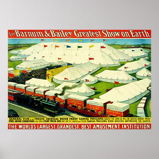 Barnum & Bailey ~  Circus Poster. Poster (Voorkant)