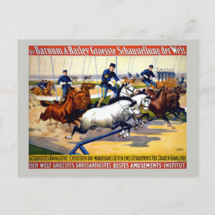 Barnum, Bailey Greatest show German circus Briefkaart