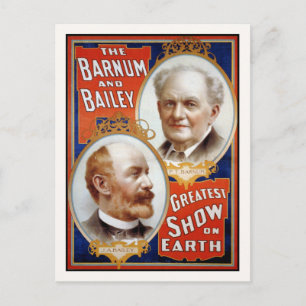 Barnum & Bailey Greatest Show op aarde Briefkaart