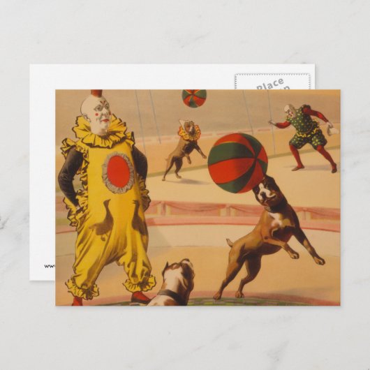 Barnum & Bailey - Marvelous Football Dogs Briefkaart (Voorkant / Achterkant)