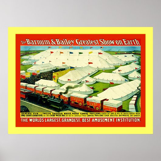 Barnum & Bailey ~ Poster du cirque Vintage (Devant)