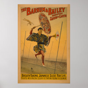 Barnum & Bailey Slide for Life Circus Poster