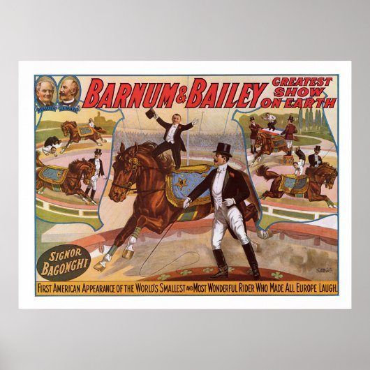 Barnum & Bailey Smallest Rider Advertisement Poster (Voorkant)