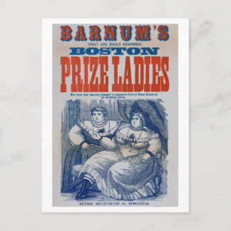  Barnum Circus Fat Dames Side Show Freaks Briefkaart