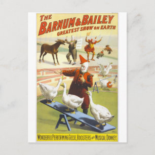 Barnum en Bailey Circus Poster Briefkaart