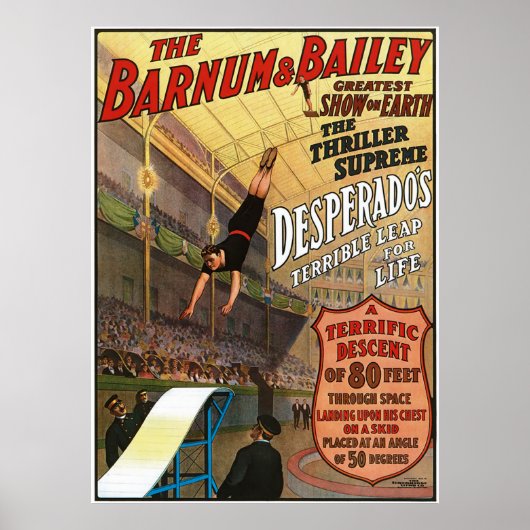 Barnum en Bailey Desperado's Leap for Life Poster (Voorkant)