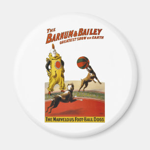 Barnum en Bailey: Football Honden Magneet