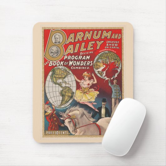  Barnum en Bailey Programma Hoesje Muismat (Met muis)