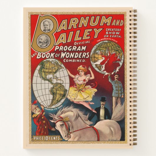 Barnum en Bailey Programma Hoesje Notitieboek (Achterkant)