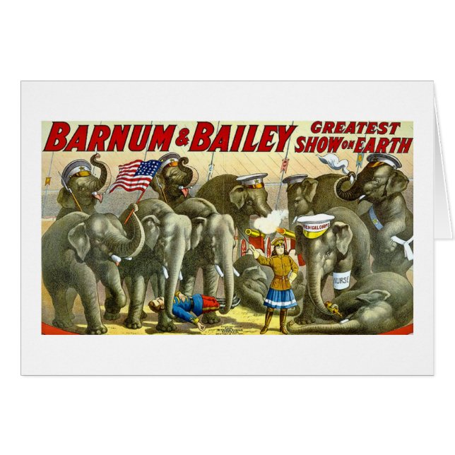 Barnum et Bailey - éléphants - annonce vintage (Devant horizontal)