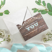 Barnwood allume la note de Merci de mariage d'Aqua