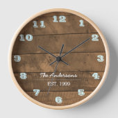 Barnwood Aqua Personalized Clock (Voorkant)