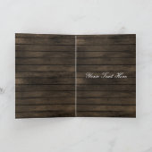 Barnwood automne feuilles mason jarres Merci carte (Intérieur)