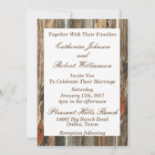 Barnwood avec Daiseys Invitation Modèle (Dos)