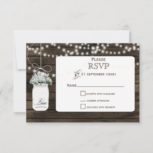 Barnwood baby's ademmetselaar potje RSVP 3.5 x 5 Kaartje (Voorkant)