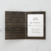 Barnwood Camping Rustic Mountains Wedding rsvp (Binnen)