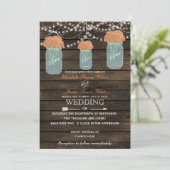 Barnwood, corail mason invitations mariage jarre (Debout devant)