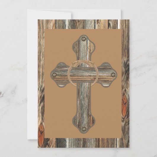 Barnwood Cross met touwen en conchos Kaart (Voorkant)
