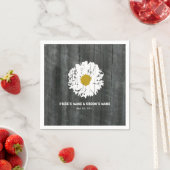 Barnwood Daisy Wedding Napkins Servetten (Insitu)
